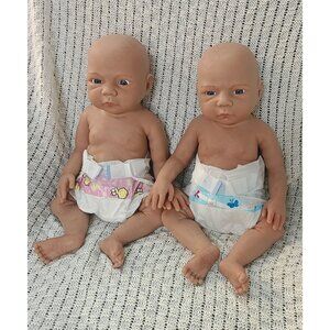 45cm Brown Skin Reborn Baby Boy Dolls 3kg Full Body Silicone Newborn Baby Dolls